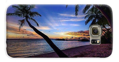 Palm Trees Beach Sunset - Phone Case