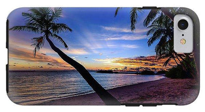 Palm Trees Beach Sunset - Phone Case