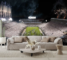 Penn State Wall Art Beaver Football Stadium White Out Mural living room couch