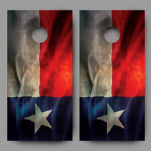 Distressed Texas Flag Corn hole Decal Wrap