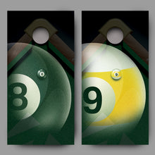 Pool Balls 8 and 9 Combo on Pool Table Corn Hole Board Decal Wrap