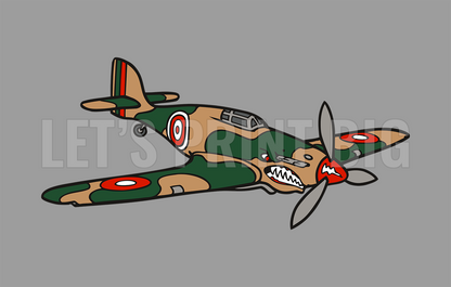 Propeller Airplane Fighter Wall Art Decal Sticker