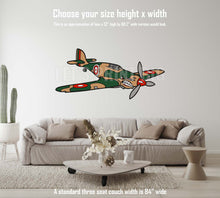 Propeller Airplane Fighter Wall Art Decal Sticker