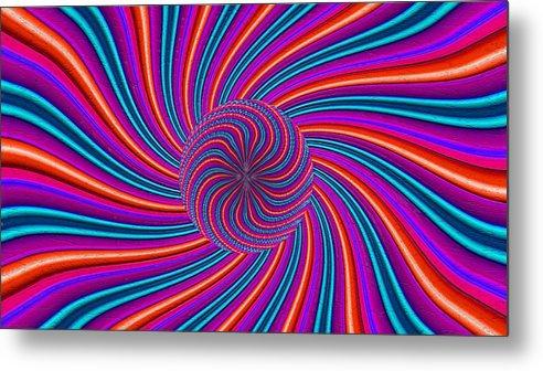 Purple Pink Swirl - Metal Print