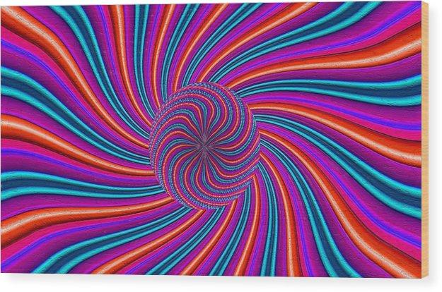 Purple Pink Swirl - Wood Print