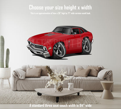1970 Nova SS Hot Rod Car Art Wall Decal
