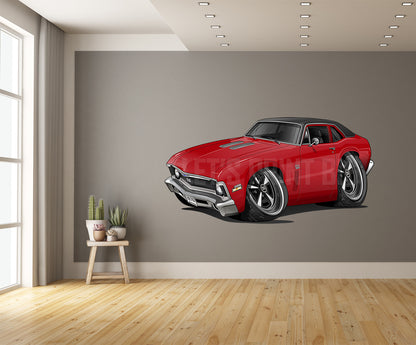 1970 Nova SS Hot Rod Car Art Wall Decal