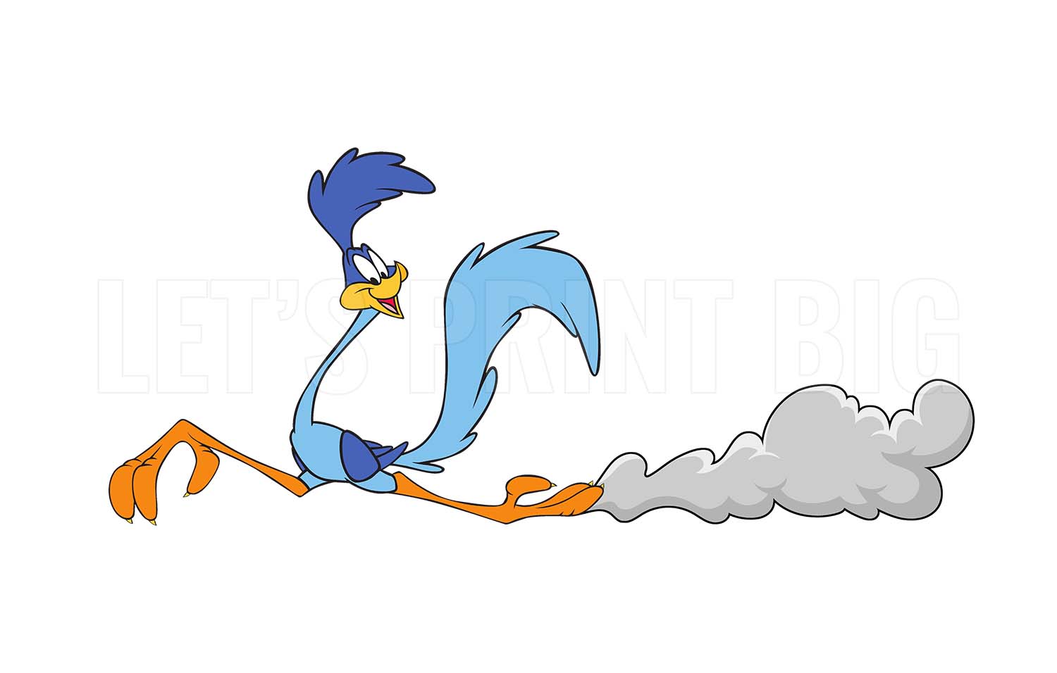 Roadrunner with Dust Trail color decal sticker Mirrored Image Available