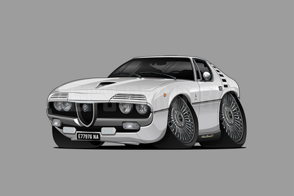 1971 Alfa Romeo Montreal Hot Rod Car Art Wall Decal