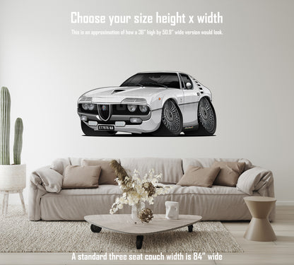 1971 Alfa Romeo Montreal Hot Rod Car Art Wall Decal