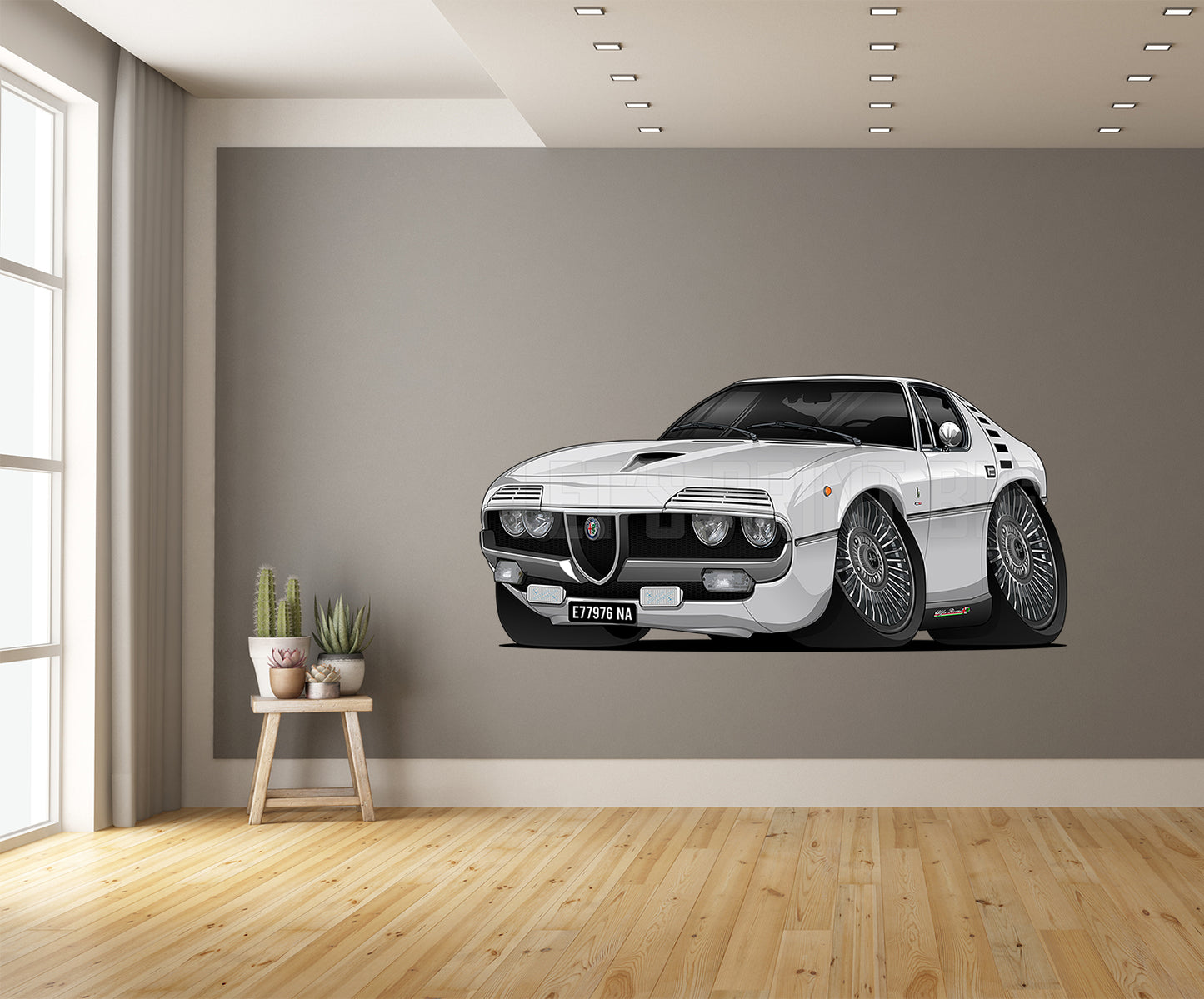 1971 Alfa Romeo Montreal Hot Rod Car Art Wall Decal