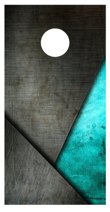 Rustic Metal Textures Design Corn hole Decal Wrap