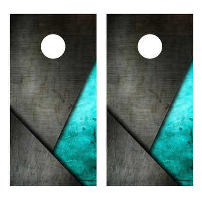 Rustic Metal Textures Design Corn hole Decal Wrap