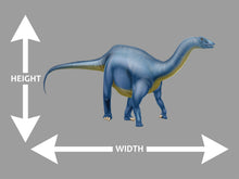 Blue Cartoon Sauropod Wall Art Decal