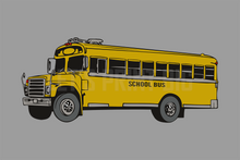 Car Art Yellow School Bus Wall Art Decal Sticker
