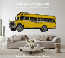 Car Art Yellow School Bus Wall Art Decal Sticker