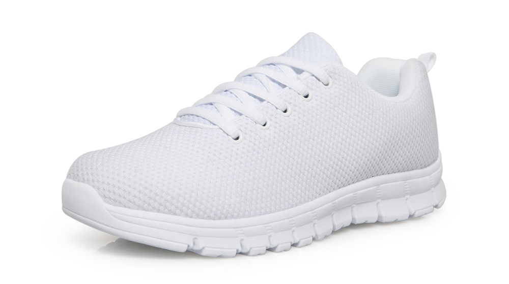 Blue Jelly Fish White Border Men's Sneakers