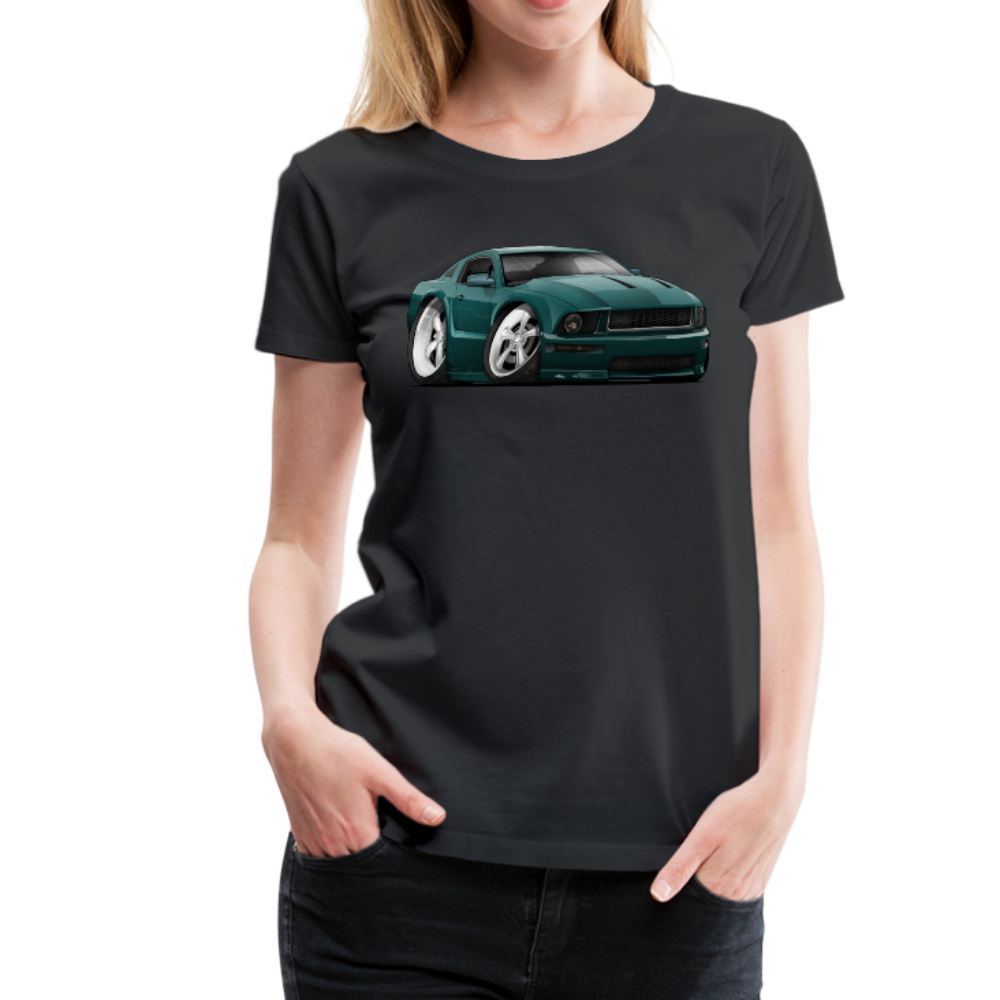 2008 Ford Mustang Car Art Women’s Premium T-Shirt - black
