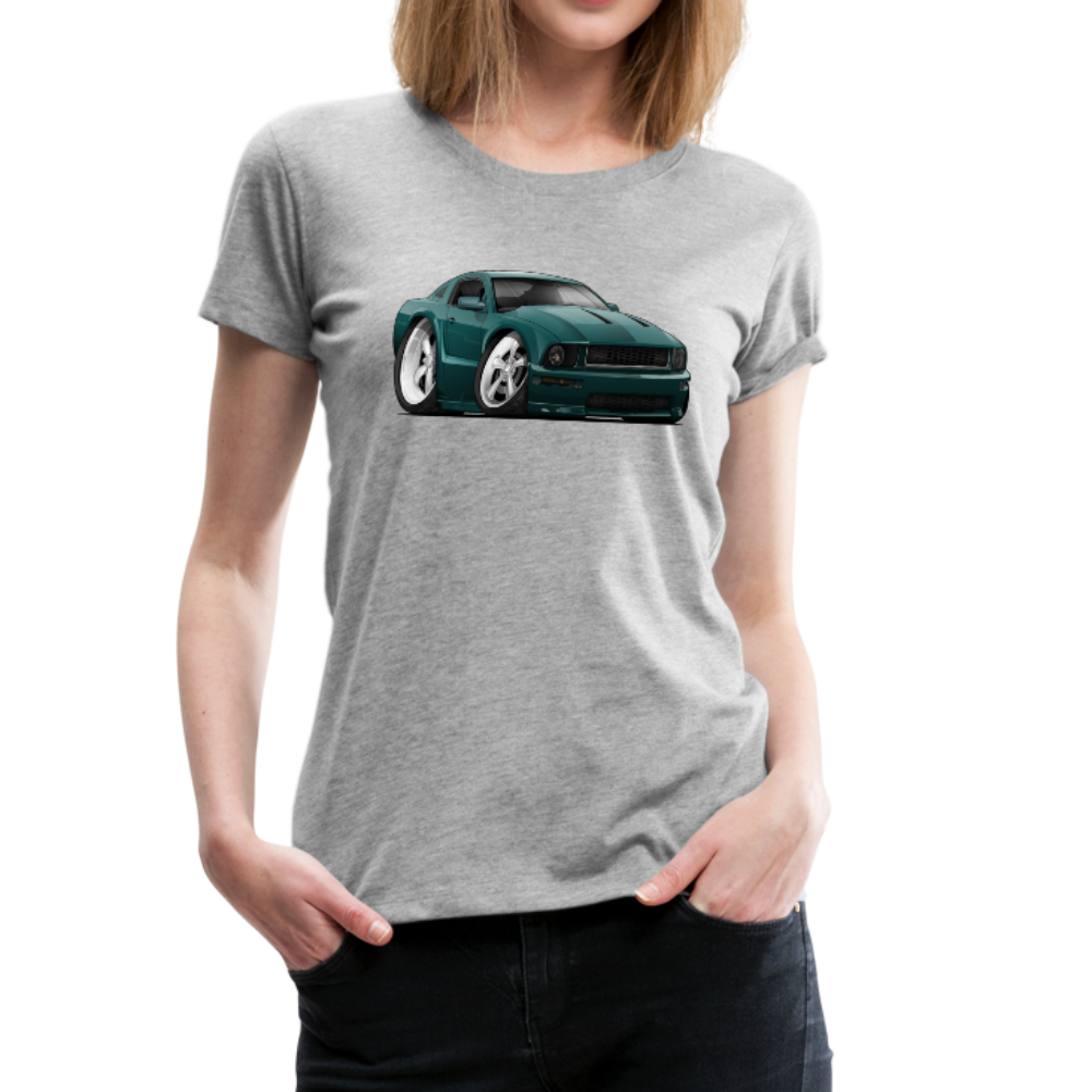 2008 Ford Mustang Car Art Women’s Premium T-Shirt - heather gray