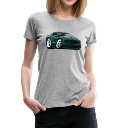 2008 Ford Mustang Car Art Women’s Premium T-Shirt - heather gray