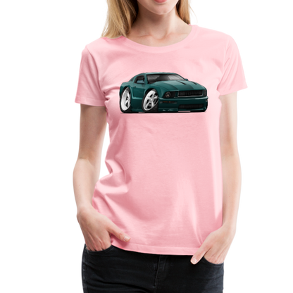 2008 Ford Mustang Car Art Women’s Premium T-Shirt - pink