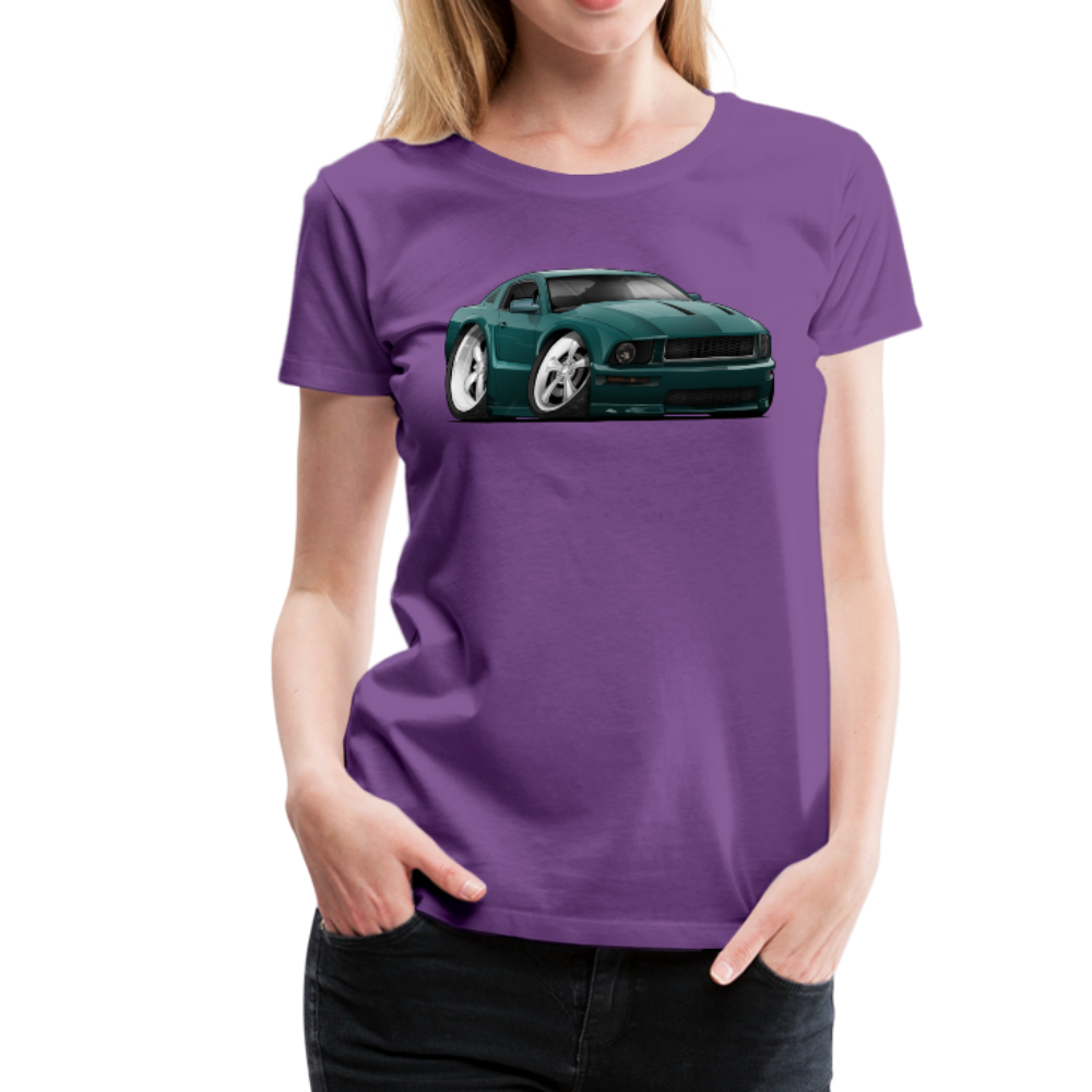 2008 Ford Mustang Car Art Women’s Premium T-Shirt - purple