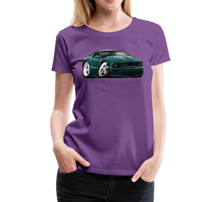 2008 Ford Mustang Car Art Women’s Premium T-Shirt - purple