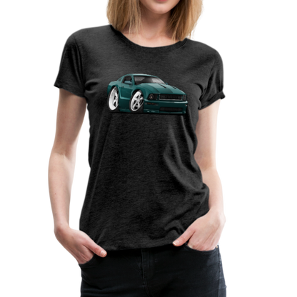2008 Ford Mustang Car Art Women’s Premium T-Shirt - charcoal gray