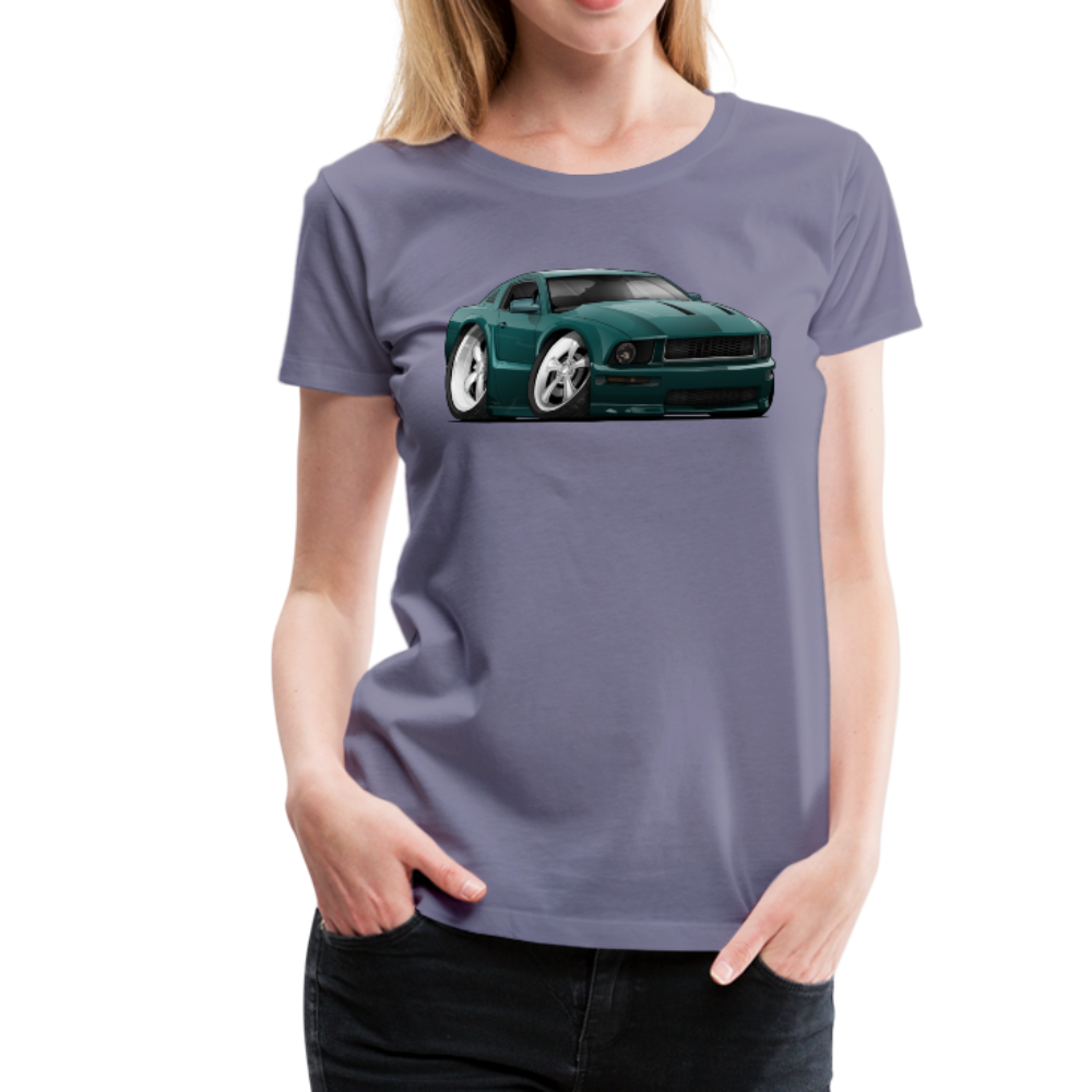 2008 Ford Mustang Car Art Women’s Premium T-Shirt - washed violet