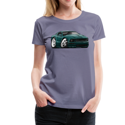 2008 Ford Mustang Car Art Women’s Premium T-Shirt - washed violet