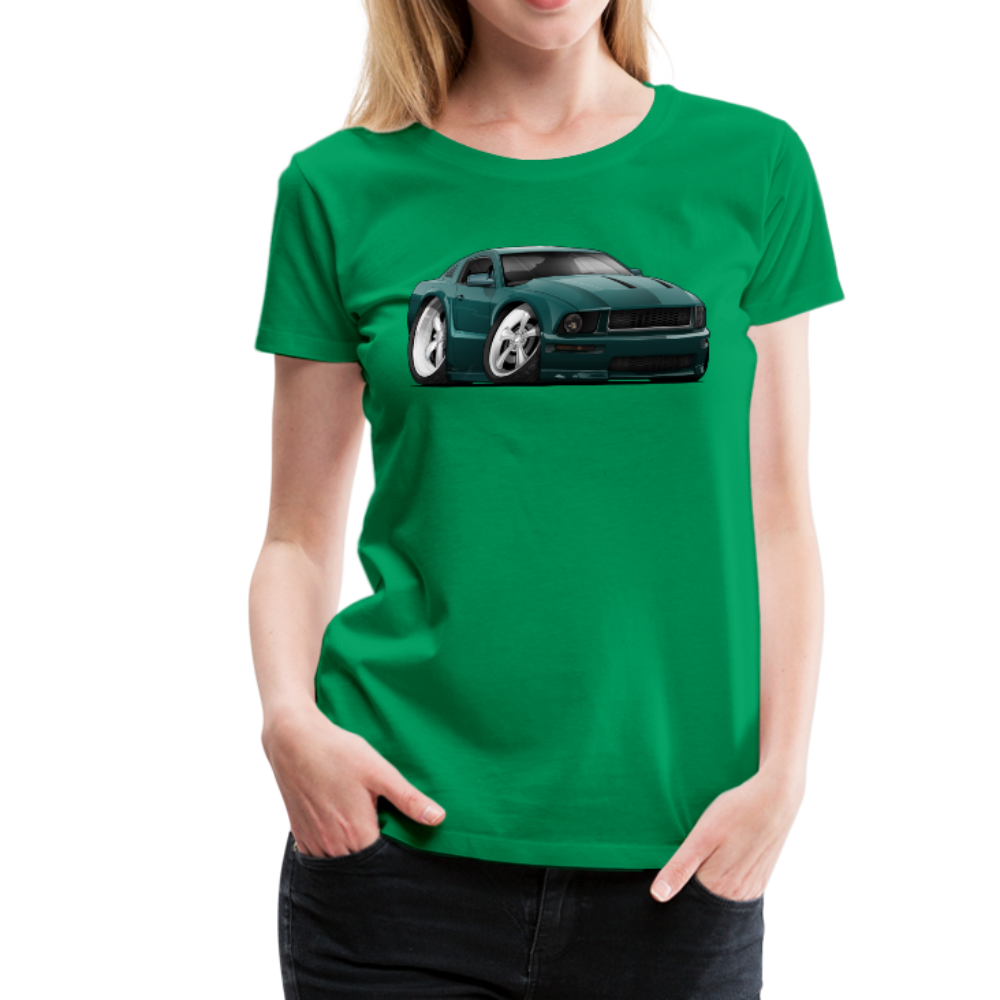 2008 Ford Mustang Car Art Women’s Premium T-Shirt - kelly green