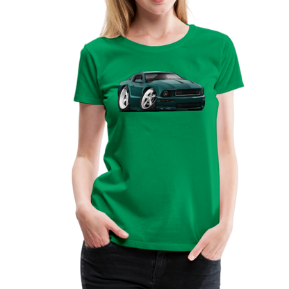 2008 Ford Mustang Car Art Women’s Premium T-Shirt - kelly green