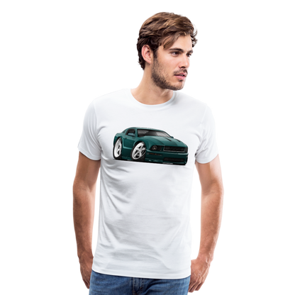 2008 Ford Mustang Car Art Men's Premium T-Shirt - white