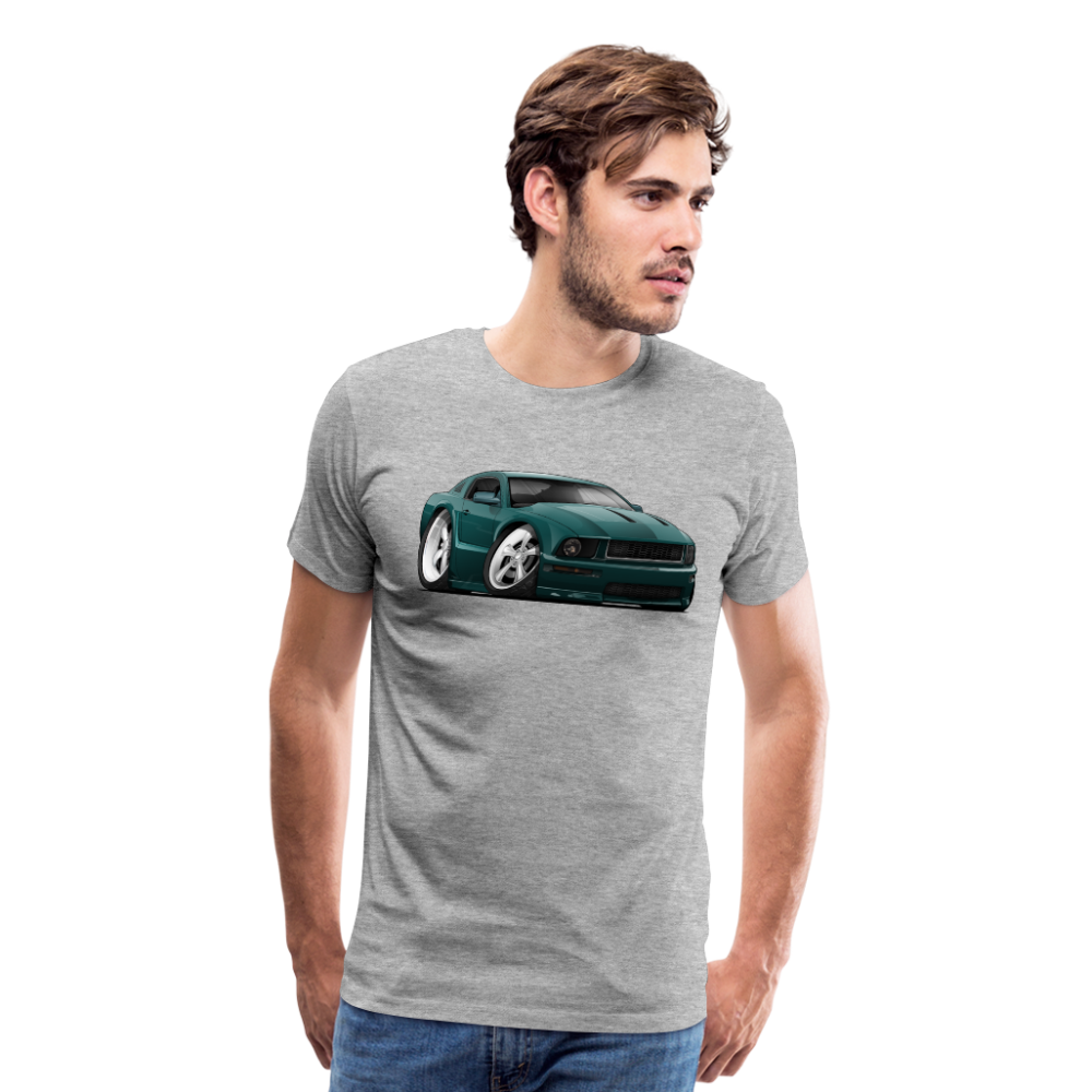2008 Ford Mustang Car Art Men's Premium T-Shirt - heather gray