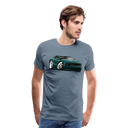 2008 Ford Mustang Car Art Men's Premium T-Shirt - steel blue