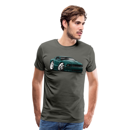 2008 Ford Mustang Car Art Men's Premium T-Shirt - asphalt gray