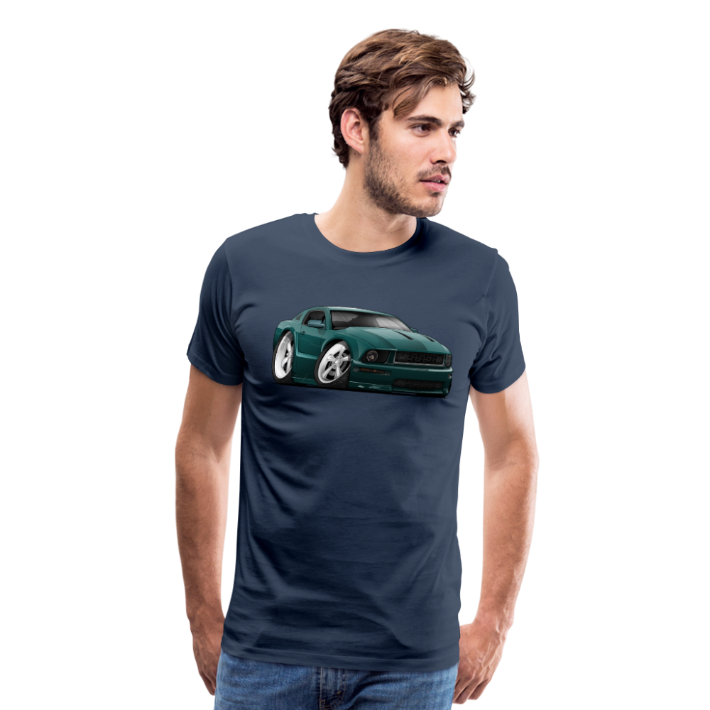 2008 Ford Mustang Car Art Men's Premium T-Shirt - navy