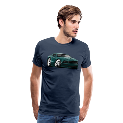 2008 Ford Mustang Car Art Men's Premium T-Shirt - navy