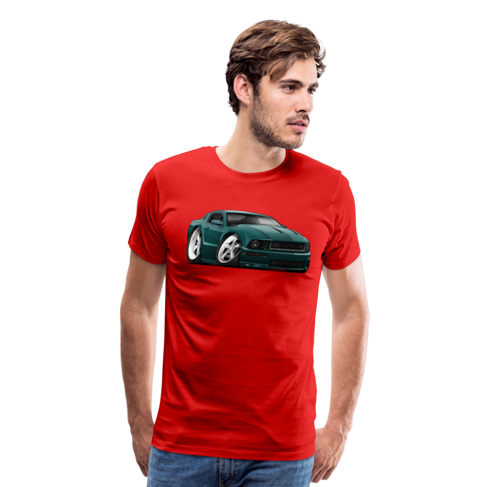2008 Ford Mustang Car Art Men's Premium T-Shirt - red
