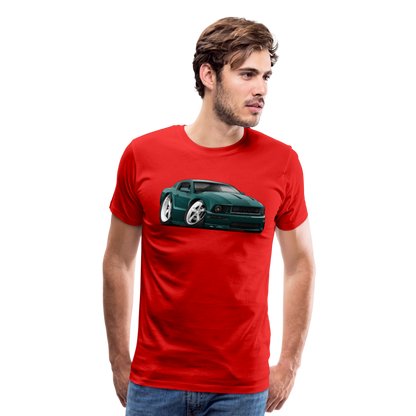 2008 Ford Mustang Car Art Men's Premium T-Shirt - red