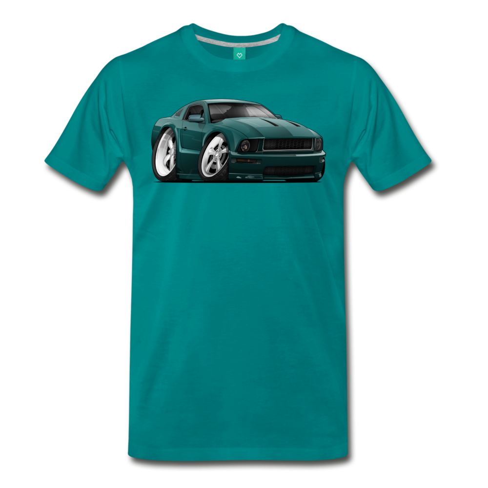 2008 Ford Mustang Car Art Men's Premium T-Shirt - teal