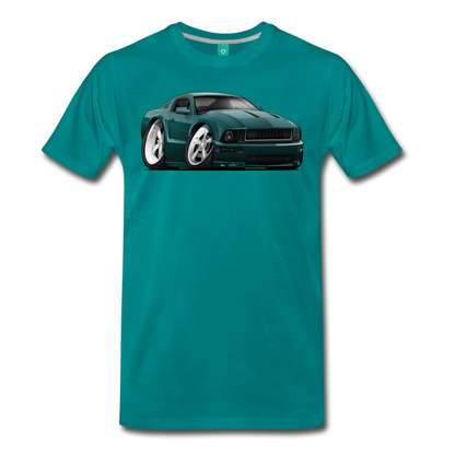 2008 Ford Mustang Car Art Men's Premium T-Shirt - teal