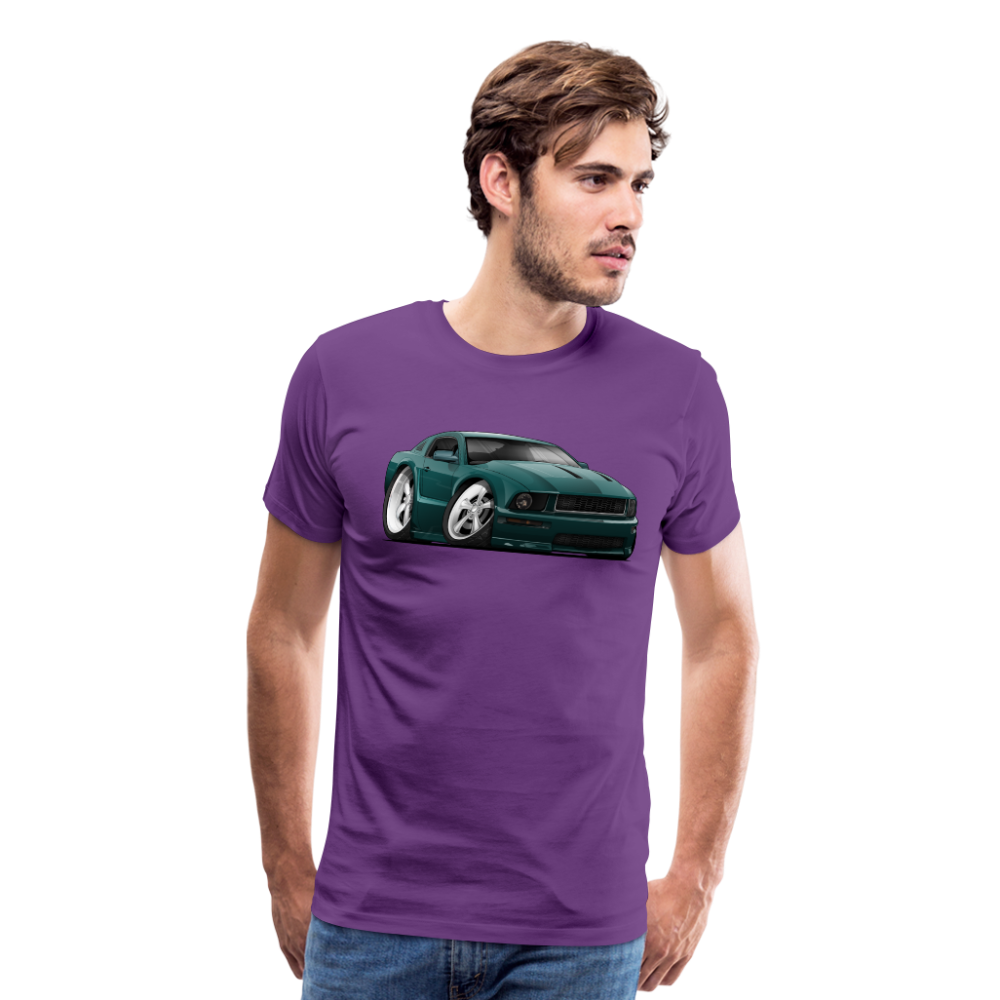 2008 Ford Mustang Car Art Men's Premium T-Shirt - purple