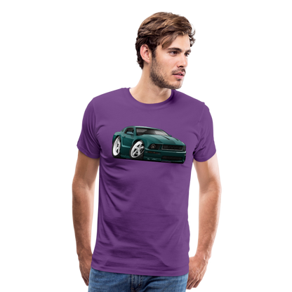 2008 Ford Mustang Car Art Men's Premium T-Shirt - purple