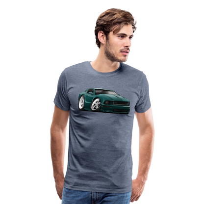 2008 Ford Mustang Car Art Men's Premium T-Shirt - heather blue