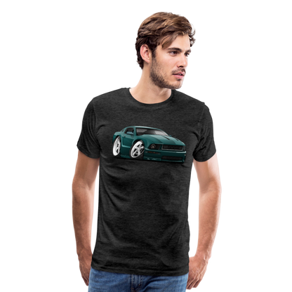 2008 Ford Mustang Car Art Men's Premium T-Shirt - charcoal gray
