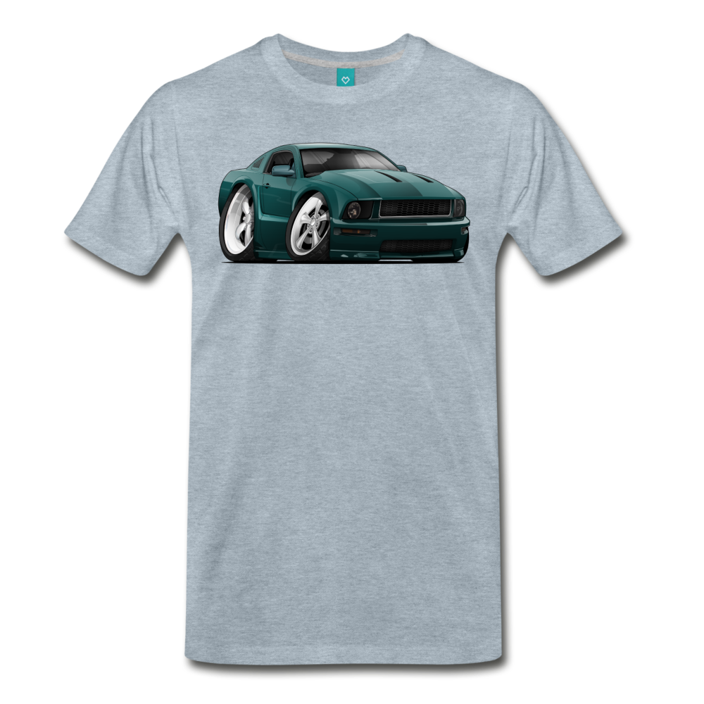 2008 Ford Mustang Car Art Men's Premium T-Shirt - heather ice blue