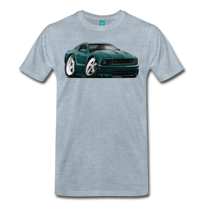 2008 Ford Mustang Car Art Men's Premium T-Shirt - heather ice blue