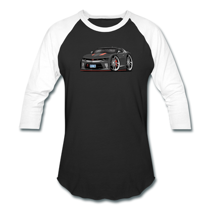 2017 Chevrolet Camaro RS 50th Anniversary Edition Car Art Baseball T-Shirt - black/white