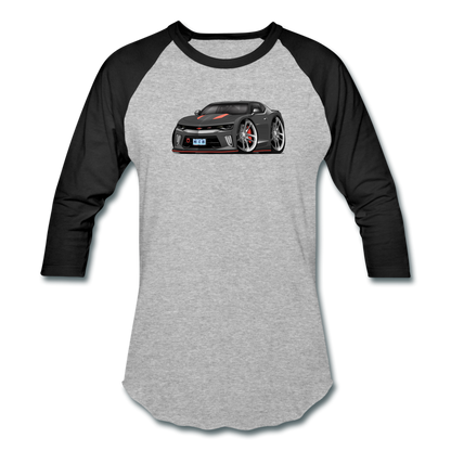 2017 Chevrolet Camaro RS 50th Anniversary Edition Car Art Baseball T-Shirt - heather gray/black